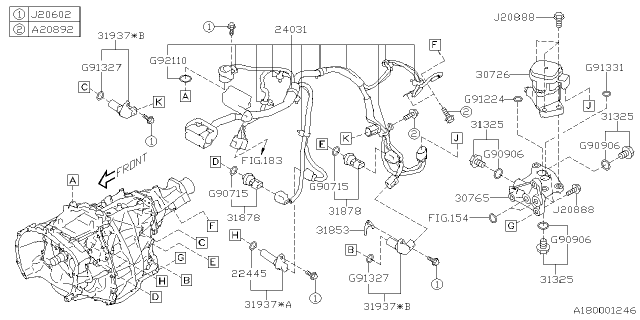 2024 Subaru Impreza HARN-TRANS Diagram for 24031AA894