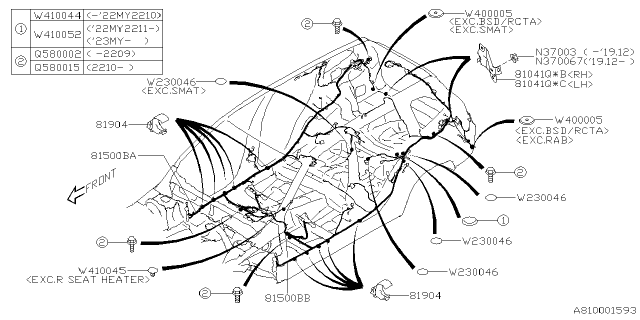 2024 Subaru Forester 4 Cyl 2.5L Eyesight Wiring Harness - Main Diagram 6