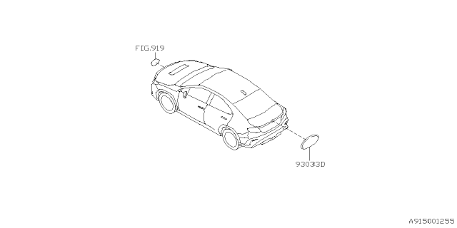 2025 Subaru WRX ORNAMENT ASSY F SIX Diagram for 91174SA210