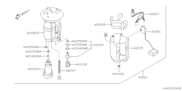 2025 Subaru Impreza 4 Cyl 2.0L Eyesight Fuel Tank Diagram 2