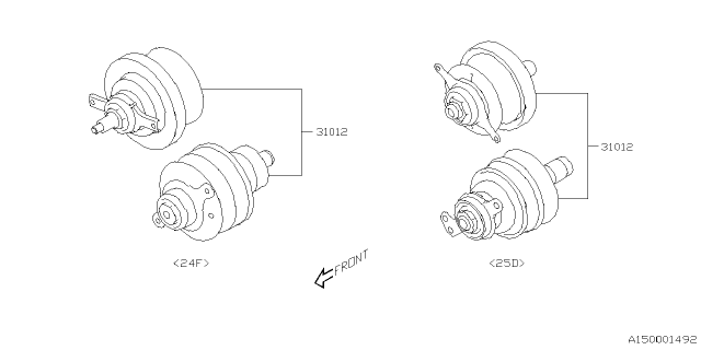 2025 Subaru Outback 4 Cyl 2.5L Base Automatic Transmission Assembly Diagram 6