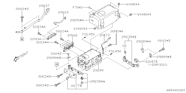 2022 Subaru Crosstrek 4 Cyl 2.0L Hybrid CVT Premium w/Eyesight Converter EV Diagram 4