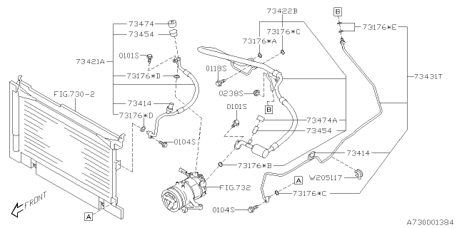 2023 Subaru Forester HOSE PD Diagram for 73424SJ041