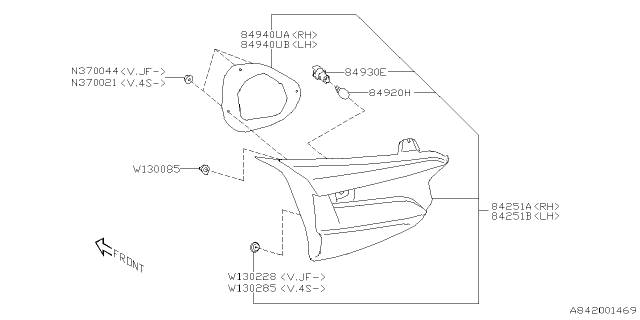 2025 Subaru Crosstrek 4 Cyl 2.0L Eyesight Lamp - Rear Diagram 2