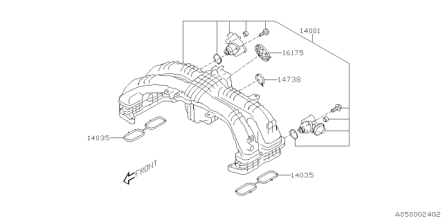 2025 Subaru Impreza 4 Cyl 2.0L Eyesight Intake Manifold Diagram 3