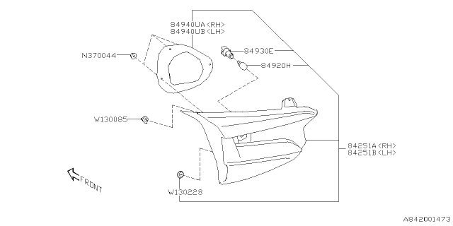 2025 Subaru Impreza 4 Cyl 2.5L RS w/Eyesight Lamp - Rear Diagram 2