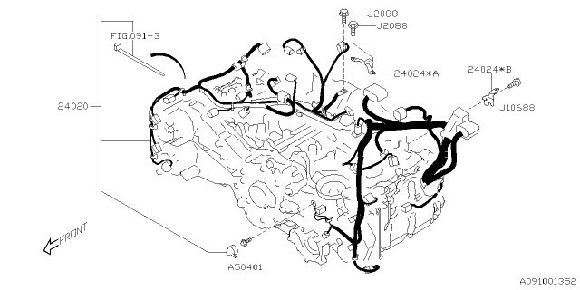 2024 Subaru Impreza Harness Engine Diagram for 24020AH390