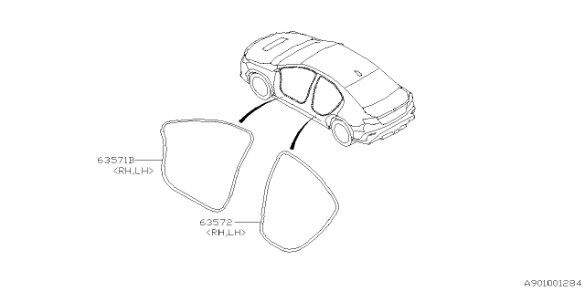 2024 Subaru WRX WSTR BODY SD FLG RS Diagram for 63572VC010
