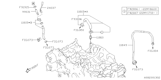 2025 Subaru WRX VALVE COMPL-CONT Diagram for 11810AA250