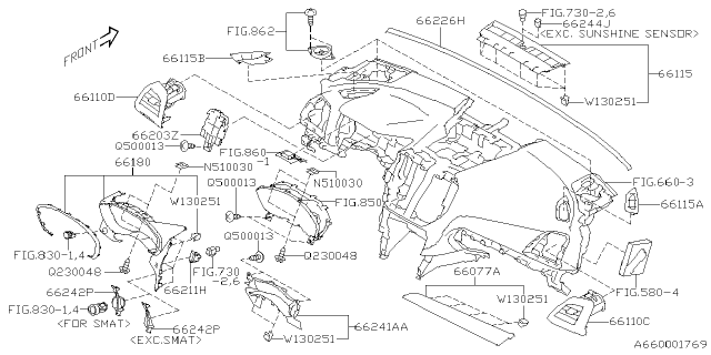 2022 Subaru Crosstrek 4 Cyl 2.0L 6MT Base Instrument Panel Diagram 6