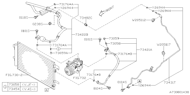 2024 Subaru Crosstrek HOSE PD Diagram for 73424FN02A