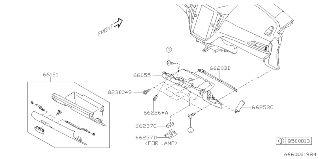 2025 Subaru Forester POCKET COMPL USA Diagram for 66121FL060VH