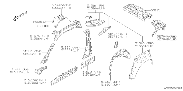2022 Subaru BRZ 4 Cyl 2.4L 6MT Premium Side Panel Diagram 2