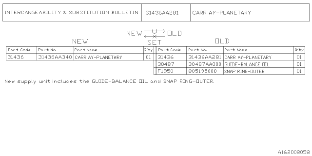 2023 Subaru Crosstrek 4 Cyl 2.0L CVT Eyesight Planetary Diagram 2