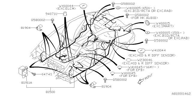 2021 Subaru WRX STI 4 Cyl 2.5L Turbo 6MT Base Wiring Harness - Main Diagram 5