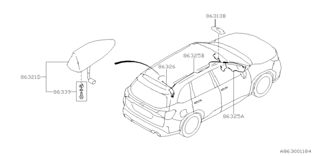 2025 Subaru Forester FEEDER CORD ASSY Diagram for 86325SL011
