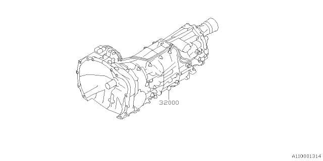 2022 Subaru WRX 4 Cyl 2.4L 6MT Base Manual Transmission Assembly Diagram 3