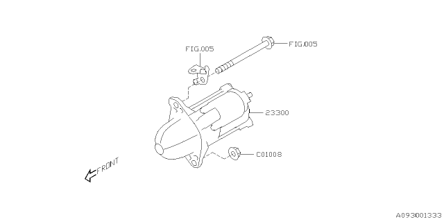 2025 Subaru Crosstrek MOTOR AY-STARTER Diagram for 23300AB010