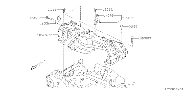 2025 Subaru Forester 4 Cyl 2.5L Hybrid Sport Intake Manifold Diagram 4