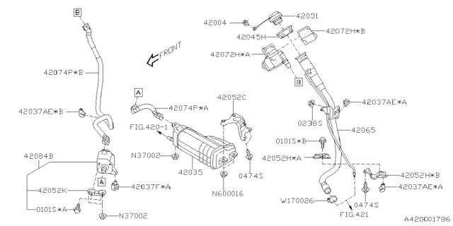 2025 Subaru Forester PIPE FILLER COMPL Diagram for 42066SL010