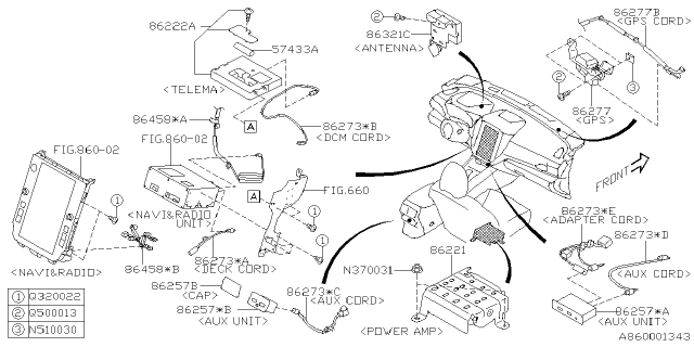 2024 Subaru WRX AUX UNIT ASSY PWR Diagram for 86257AN422