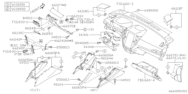 2023 Subaru WRX COVER START SW LHD Diagram for 66241VC010