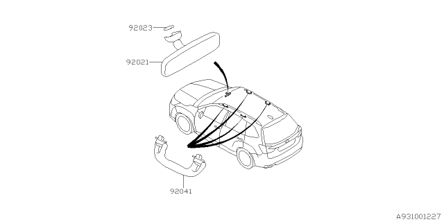 2024 Subaru Forester 4 Cyl 2.5L Touring w/Eyesight Room Inner Parts Diagram 2