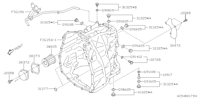 2025 Subaru Forester 4 Cyl 2.5L Base Plus Automatic Transmission Case Diagram 2