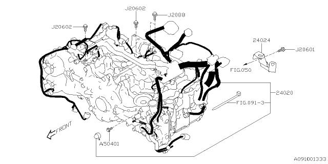 2023 Subaru WRX 4 Cyl 2.4L 6MT Base Engine Wiring Harness Diagram 2