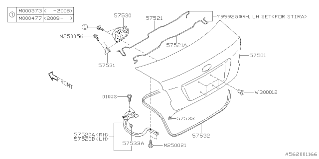 2021 Subaru WRX 4 Cyl 2.0L 6MT Limited Trunk & Fuel Parts Diagram 4