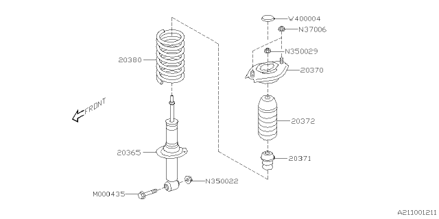 2025 Subaru Forester SHOCK ABS COMPL R Diagram for 20365FN110