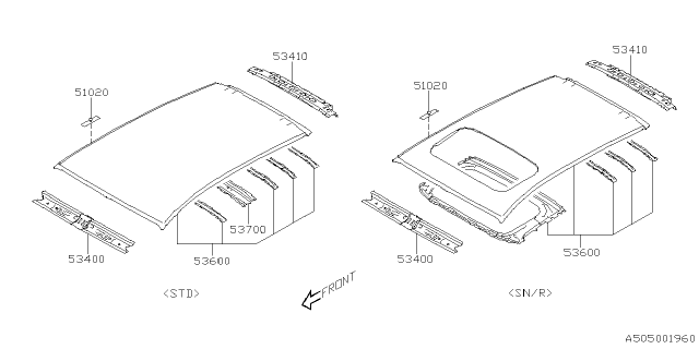 2025 Subaru Crosstrek 4 Cyl 2.0L Eyesight Body Panel Diagram 9