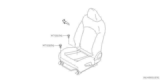 2024 Subaru Crosstrek 4 Cyl 2.0L Premium w/Eyesight Front Seat Diagram 4
