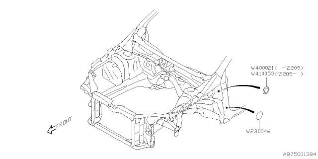 2022 Subaru WRX 4 Cyl 2.4L 6MT Limited Windshield Washer Diagram 3