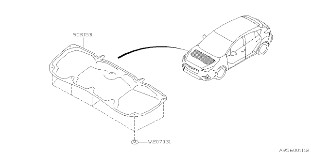 2025 Subaru Impreza INSULATOR HOOD Diagram for 90815FN000