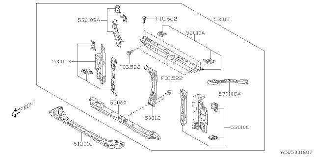 2022 Subaru Impreza 4 Cyl 2.0L 5MT Wagon Body Panel Diagram 9