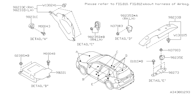2025 Subaru Forester AIR B SATL SEN SS Diagram for 98237FN020