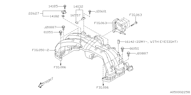 2024 Subaru Forester 4 Cyl 2.5L Plus w/Eyesight Intake Manifold Diagram 4