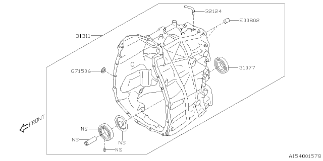 2022 Subaru Impreza CASE CP-TRANS AT Diagram for 31311AA911