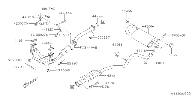2023 Subaru Crosstrek MUFFLER ASSY W20 Diagram for 44300FL001