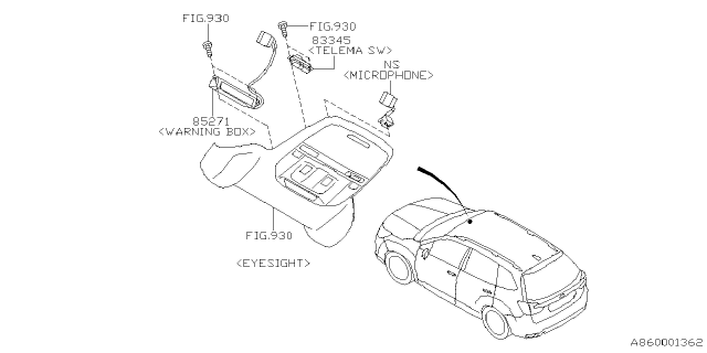2024 Subaru Forester 4 Cyl 2.5L Touring w/Eyesight Audio Parts - Radio Diagram 5