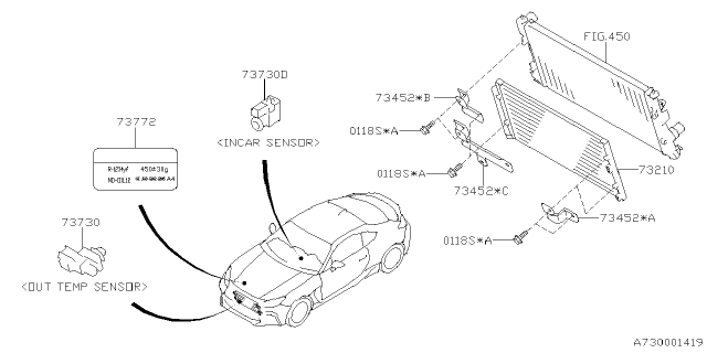 2022 Subaru BRZ CONDENSER ASSY Diagram for 73210CC000