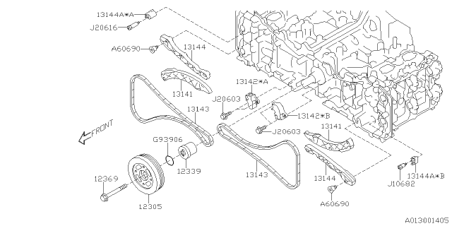 2024 Subaru Forester 4 Cyl 2.5L Plus w/Eyesight Camshaft & Timing Belt Diagram 2