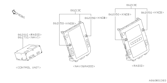 2025 Subaru Impreza Cockpit Control Unit Assembly Diagram for 86422FN650