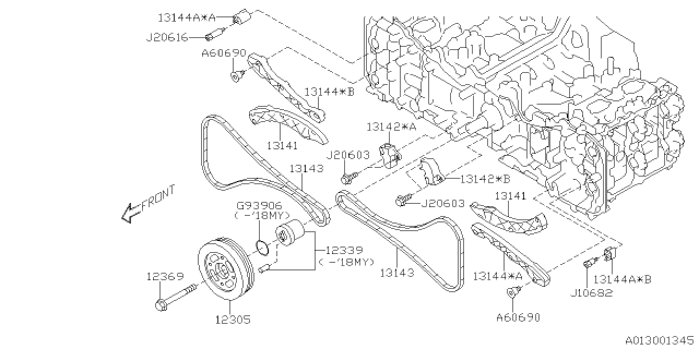 2021 Subaru WRX 4 Cyl 2.0L 6MT Premium Camshaft & Timing Belt Diagram 2