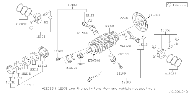 2022 Subaru Forester BRG SET-CONN ROD Diagram for 12108AB551