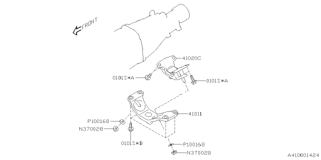 2025 Subaru BRZ 4 Cyl 2.4L 6MT Premium w/Eyesight Engine Mounting Diagram 2