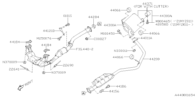 2024 Subaru Forester GASKET-EXHAUST Diagram for 44616AA291