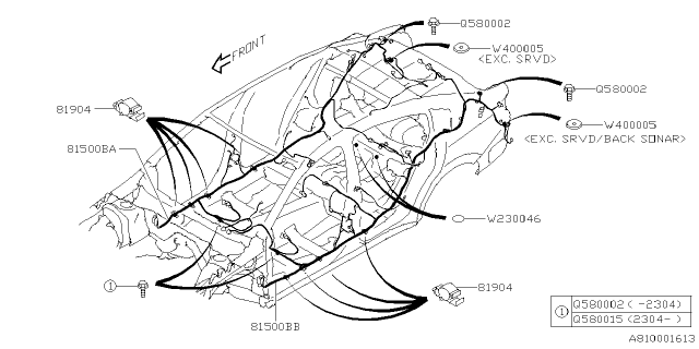 2024 Subaru Legacy 4 Cyl 2.5L Sedan Wiring Harness - Main Diagram 7