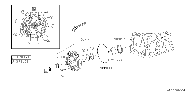 2025 Subaru BRZ 4 Cyl 2.4L 6AT Limited w/Eyesight Automatic Transmission Assembly Diagram 13